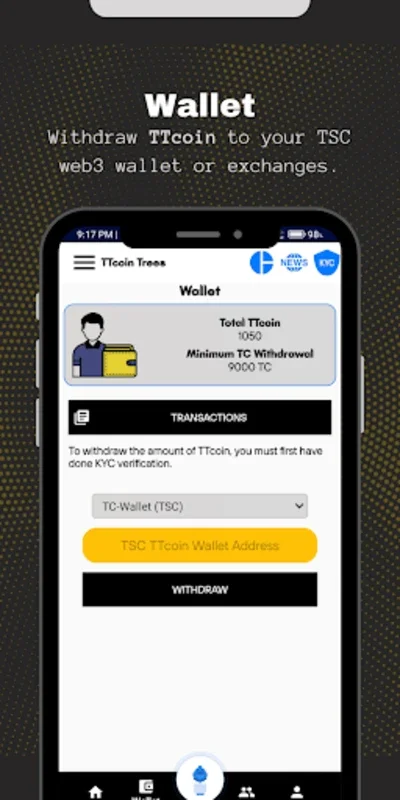 TTcoin Trees for Android - Earn Eco-Crypto Bi-Daily