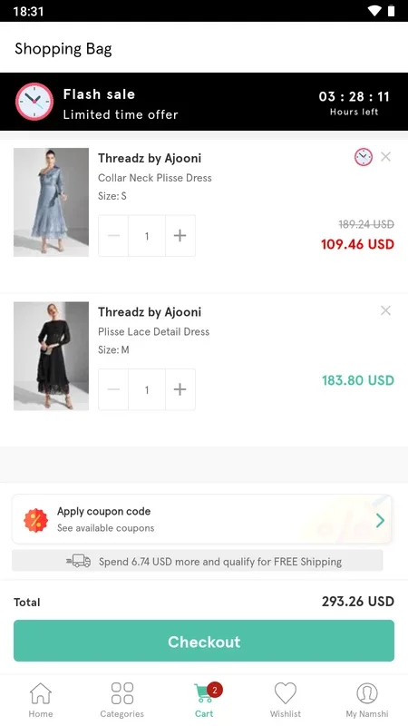 Namshi for Android - Fashion at Your Fingertips