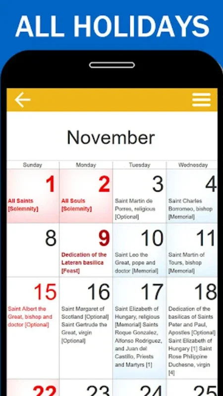 Church Calendar 2023 for Android - Enrich Your Spiritual Journey