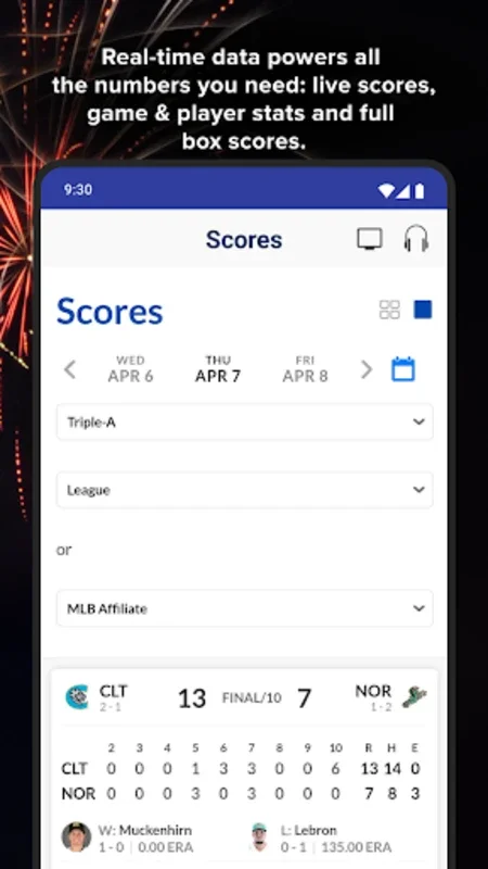 First Pitch for Android - Follow Minor League Baseball