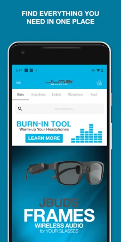 JLab Store and Burn-in Tool for Android - Enhance Audio & Shop