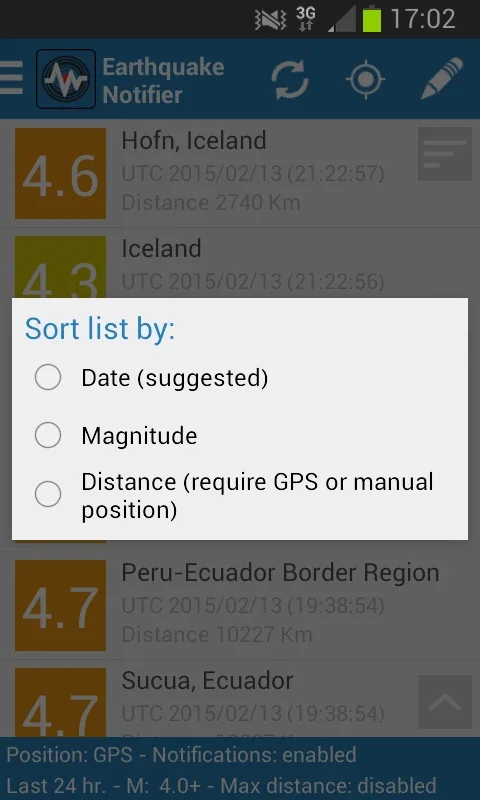 Earthquake Notifier for Android - Real-Time Updates