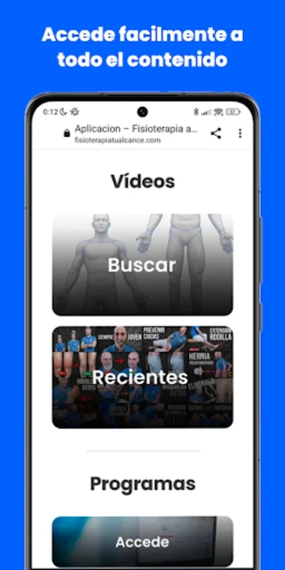 Fisioterapia a tu alcance for Android: Comprehensive Physiotherapy