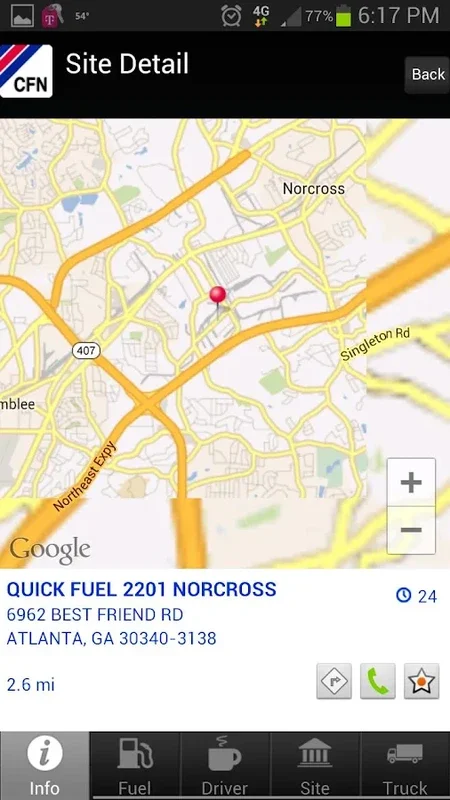 CFN Site Locator for Android - Find Locations Easily