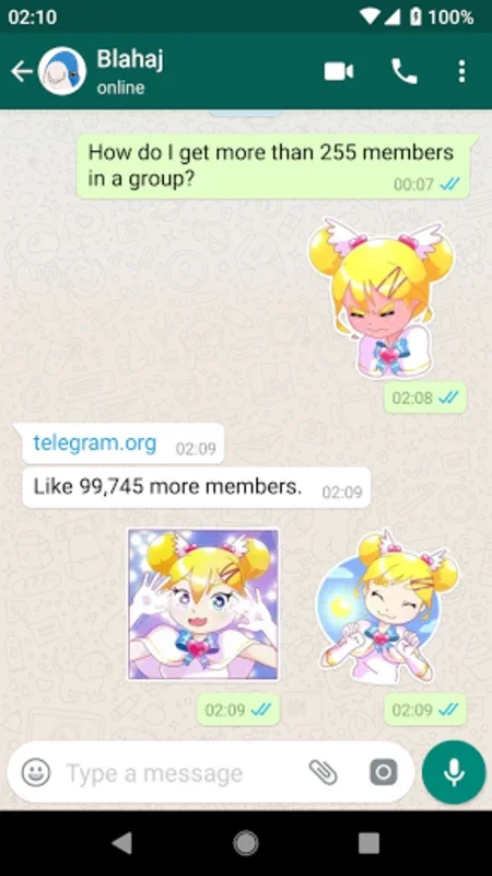 WASticker Telegram for Android - Customize WhatsApp Stickers Easily