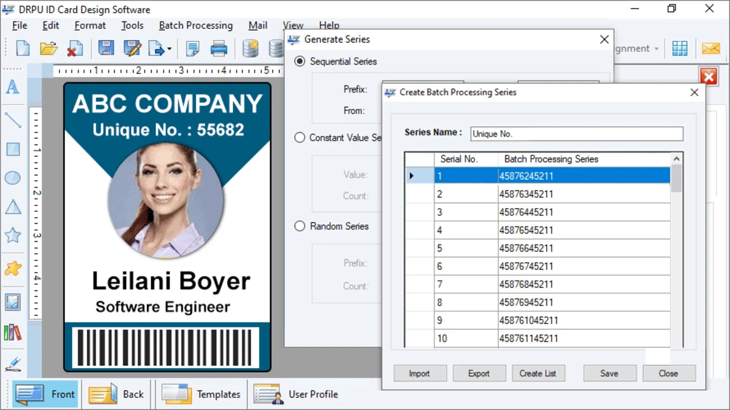 Excel ID Badges Generator Application for Windows - Efficient ID Card Maker