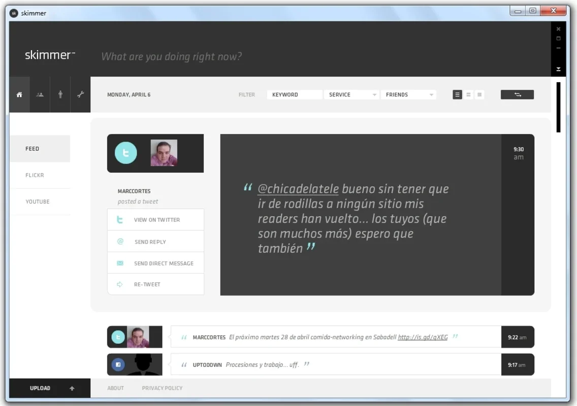 Skimmer for Windows - Simplify Social Networking