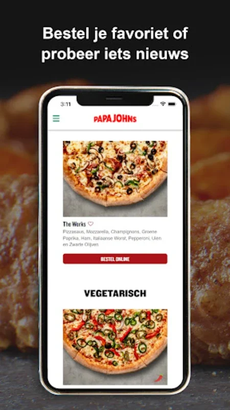 Papa John's NL for Android - Quick Pizza Ordering