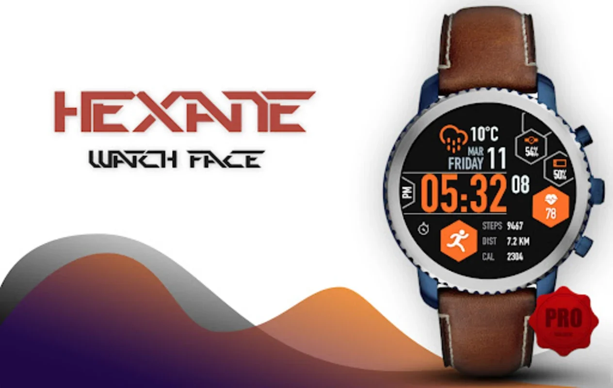 Hexane Digital Watch Face for Android - Stylish & Functional