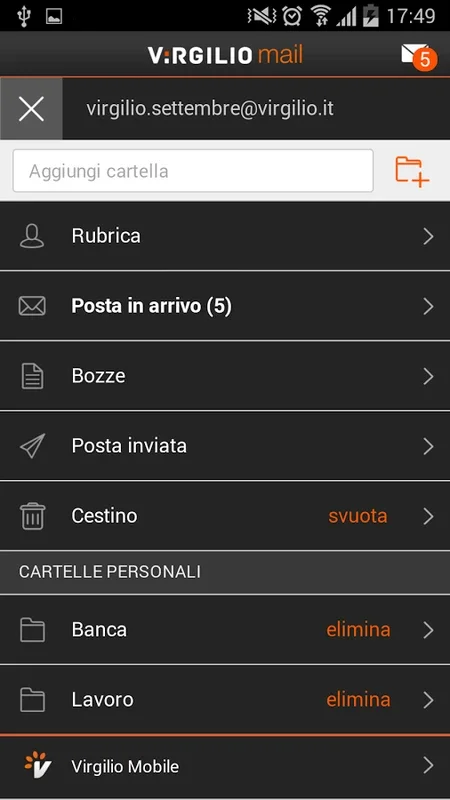 Virgilio Mail for Android - Efficient Email Solution