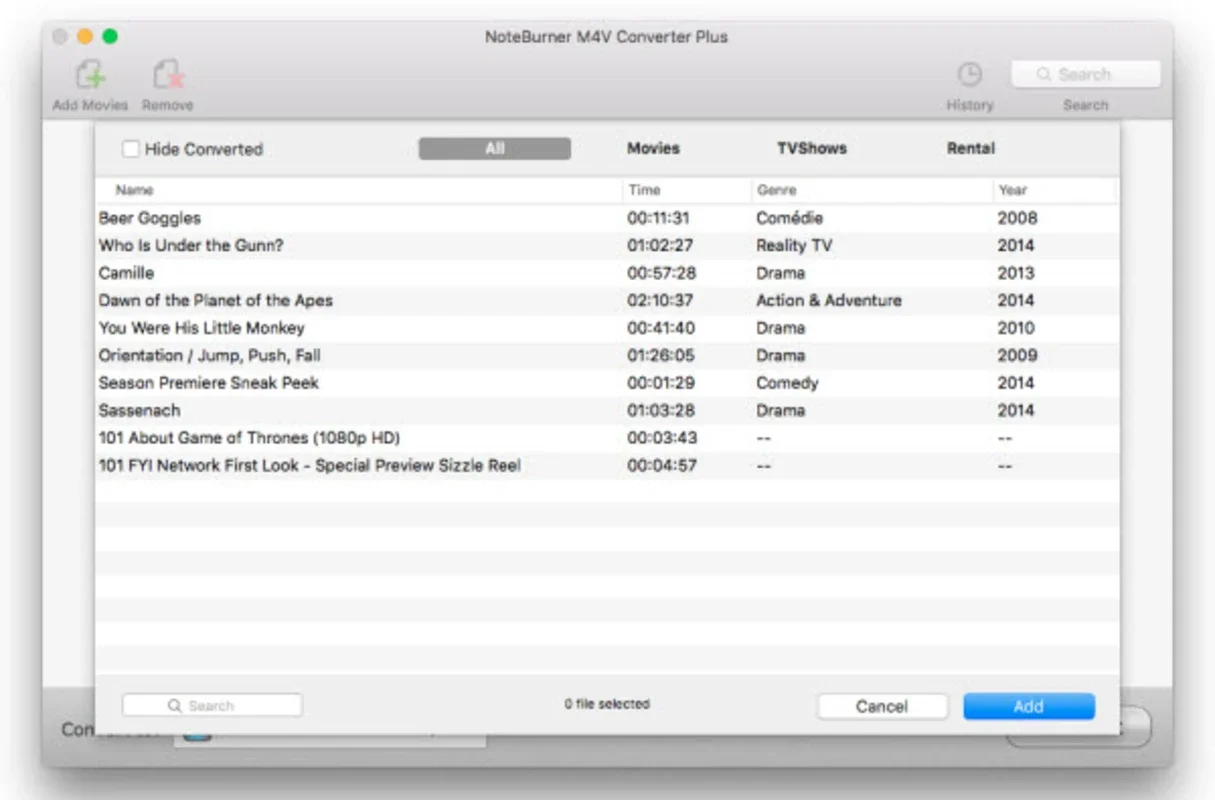 NoteBurner M4V Converter Plus for Mac: Convert iTunes M4V Movies