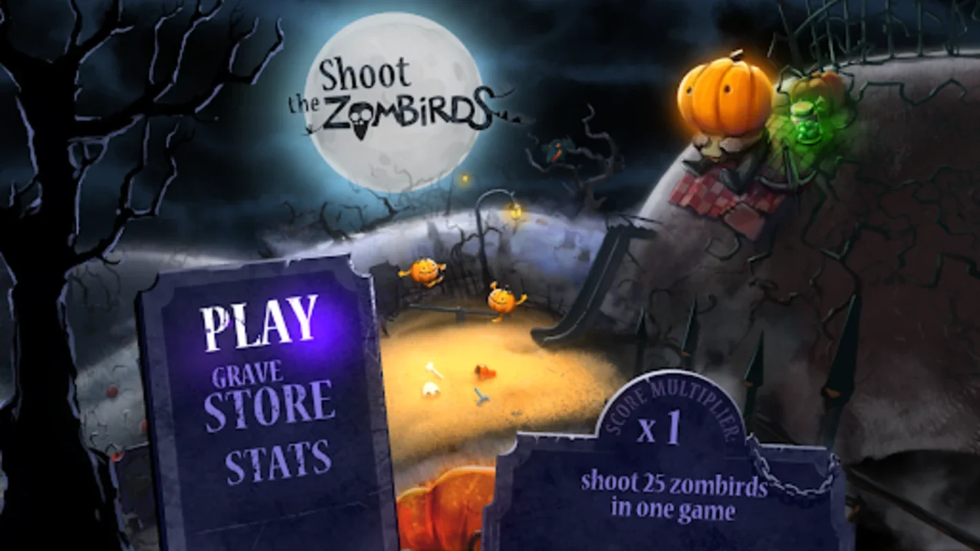 Shoot The Zombirds for Android: Defend Pumpkids