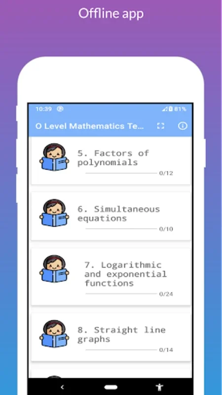 O Level Mathematics Textbook for Android - No Downloading Required