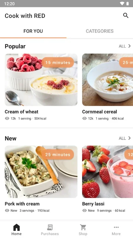 Cook with RED for Android: Diverse Recipes App