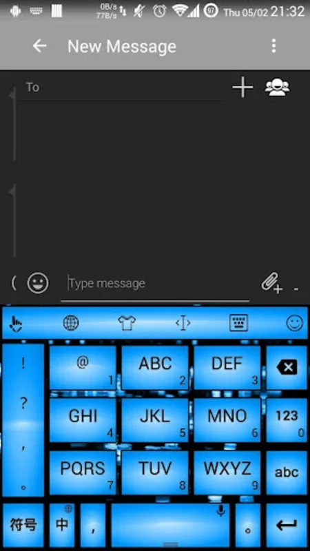 Theme x TouchPal Led Blue for Android - Enhance Typing