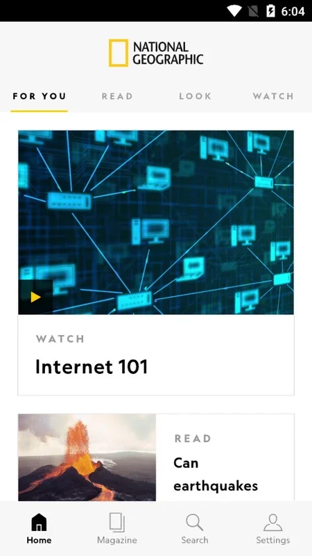 National Geographic for Android - Rich Content Hub