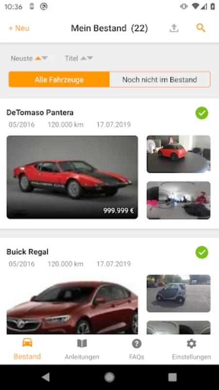 mobile.de Auto-Panorama for Android: Transform Vehicle Listings