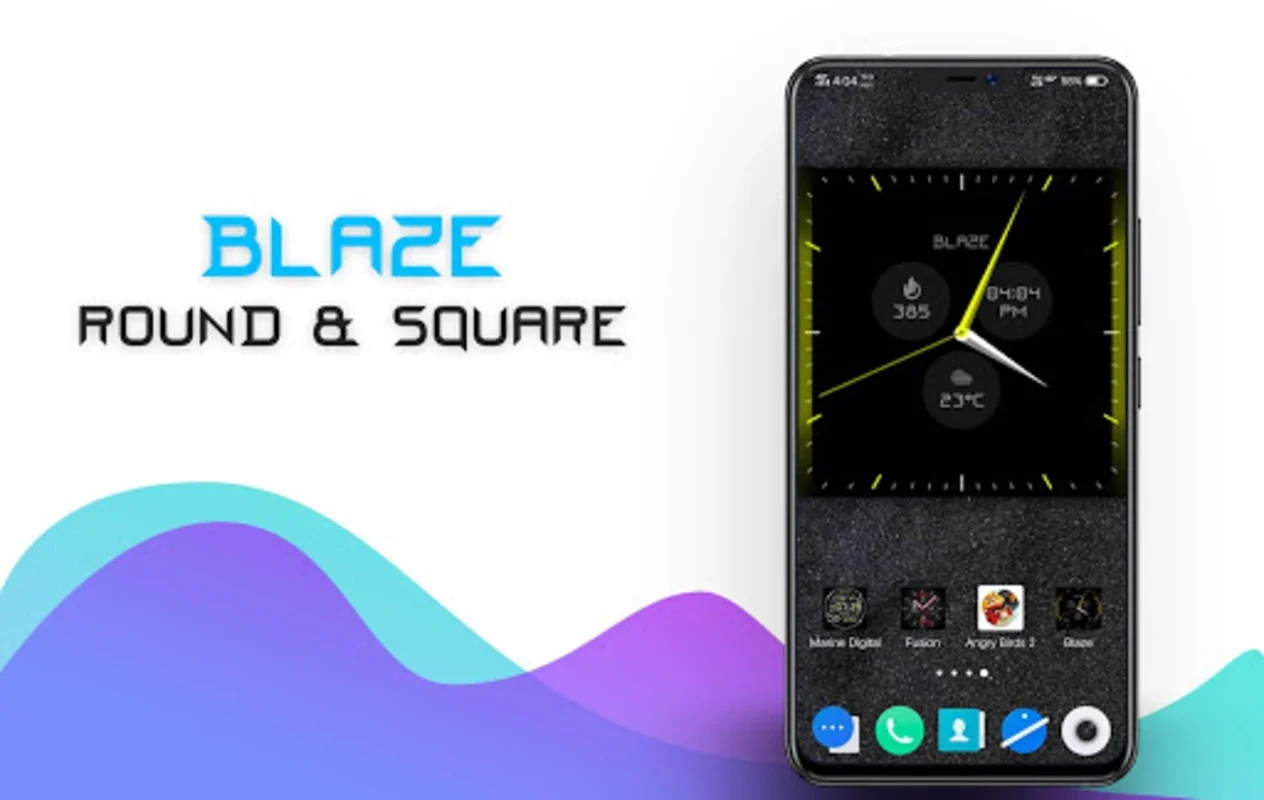 Blaze Clock Live Wallpaper for Android - Stylish & Functional