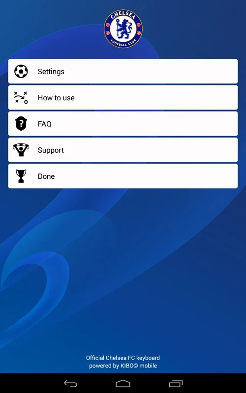 Chelsea FC Official Keyboard for Android - Enhance Your Typing