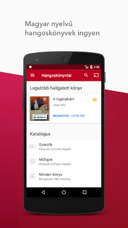 Hungarian Audiobooks for Android - Explore Free Classics