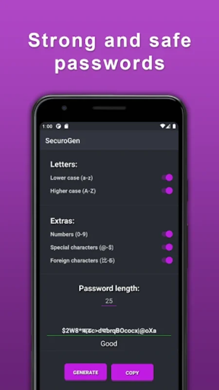 SecuroGen - Password Generator for Android: Secure Your Accounts