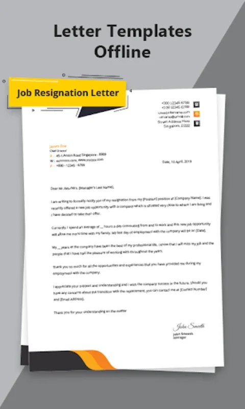 Letter Writing Templates for Android - Craft Professional Letters