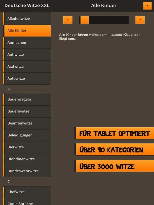 Deutsche Witze XXL for Android - Vast Humor Repository