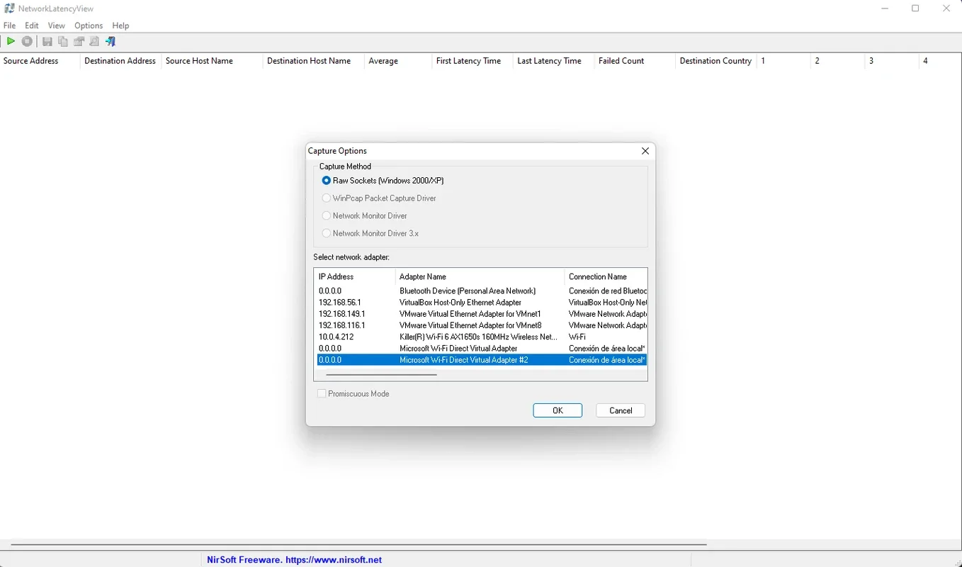 NetworkLatencyView for Windows: Monitor Network Latency