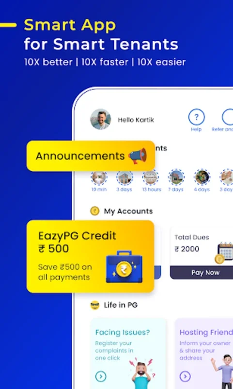 Smart Tenant App for Android - Simplify PG Living