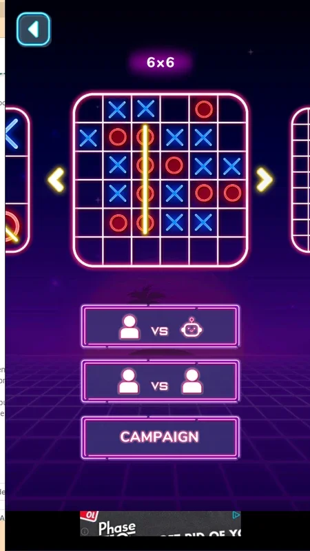 Tic Tac Toe Glow for Android - Fun Board Game