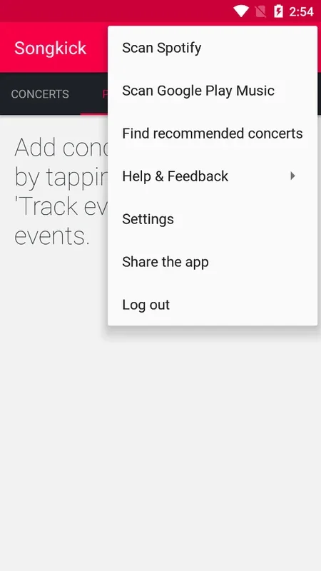 SongKick Concerts for Android: Never Miss a Concert