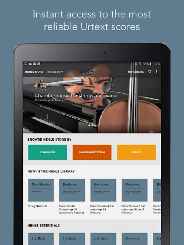 Henle Library – Urtext scores for Android: Access Premier Sheet Music