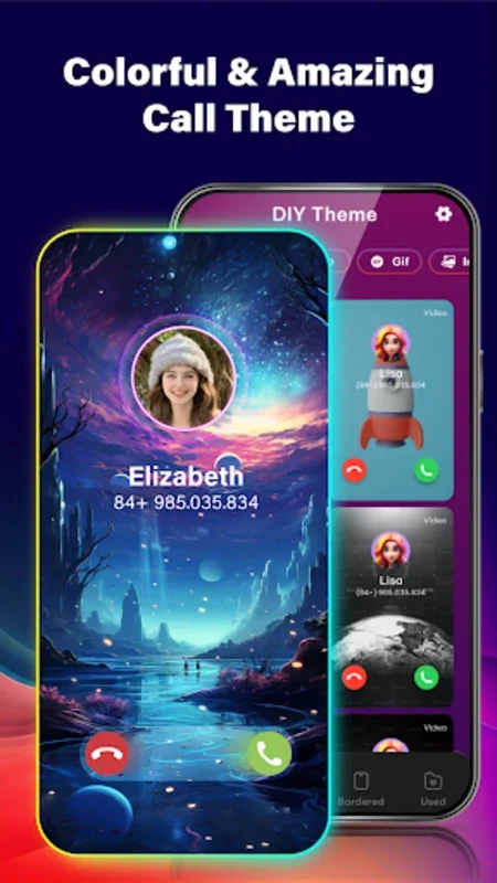 Phone Call Screen Theme 3D App for Android - Customize Call Screens