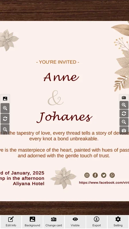 Create wedding cards for Android - Design and Download Now