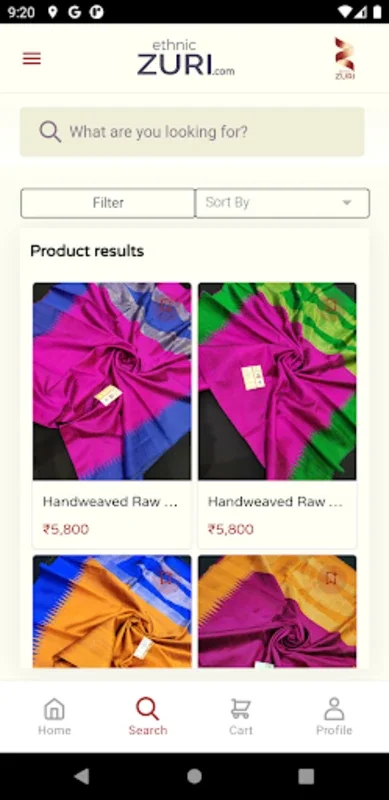 Ethnic Zuri for Android - Discover Authentic Indian Textiles