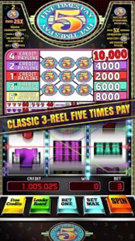 5x Pay Slot Machine for Android - Thrilling Slots Experience