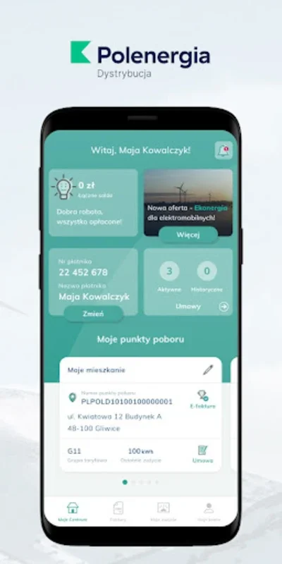 Moja Polenergia for Android: Efficient Electricity Account Management