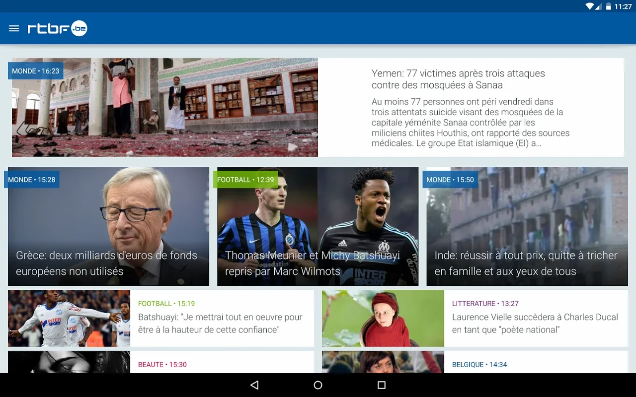 RTBF for Android: Diverse Content for Every Interest