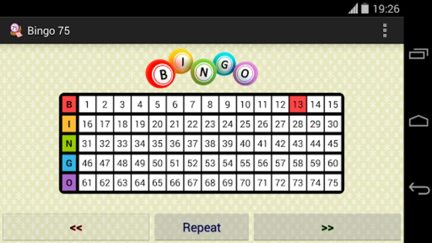 Bingo 75 for Android - Enjoy Authentic Bingo