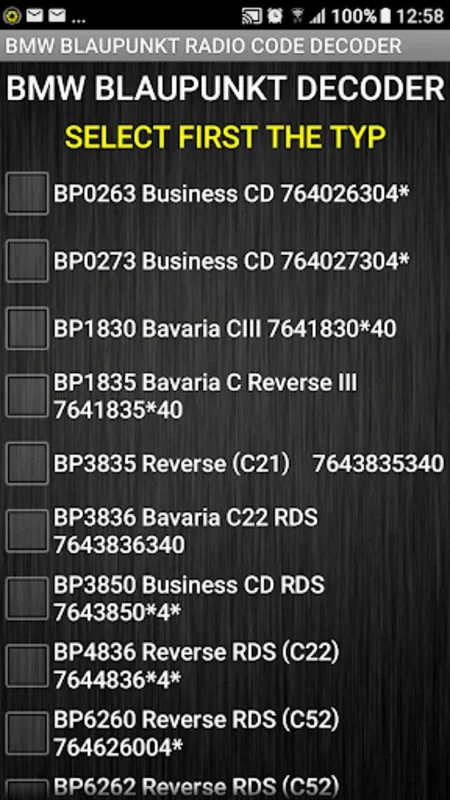 BMW Blaupunkt Radio Code Calcu for Android - Recover Lost Codes Easily