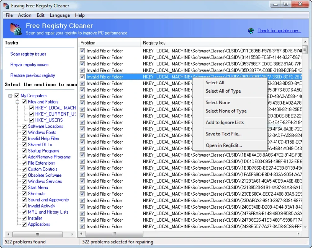 Eusing Free Registry Cleaner for Windows: Optimize Your PC Performance