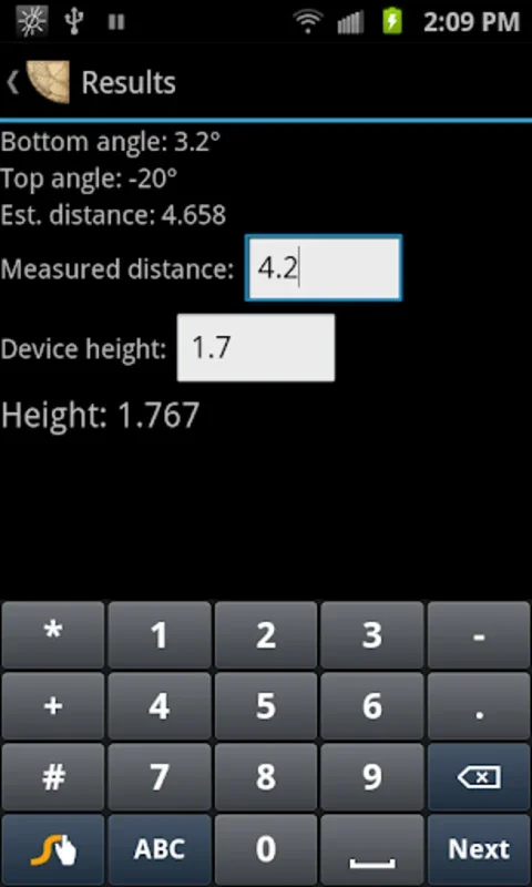 Two Point Height for Android - Accurate Height Measurement