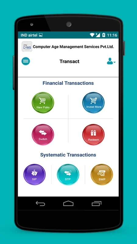 myCAMS for Android - Simplify Mutual Fund Management