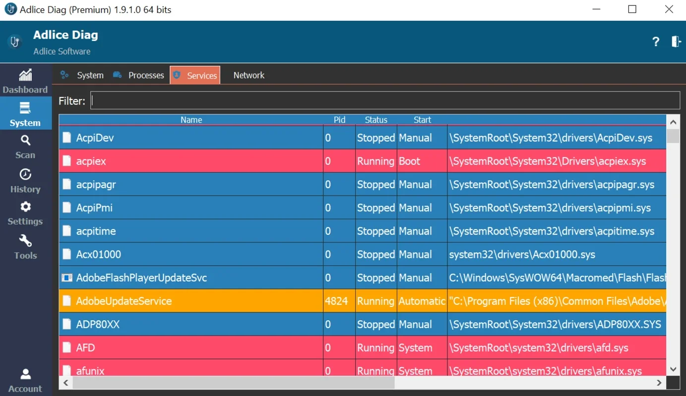 Adlice Diag for Windows - Diagnose System Issues