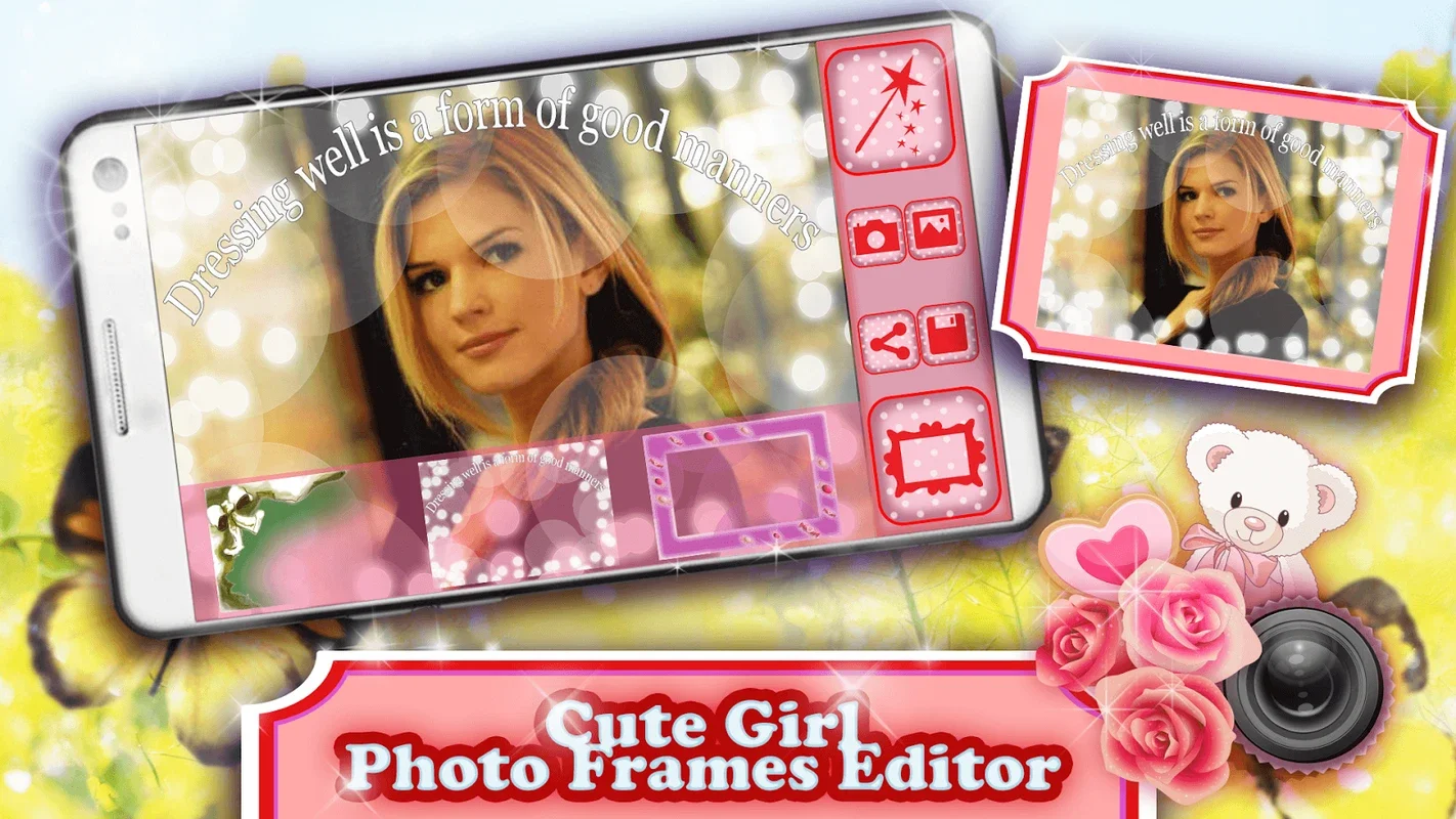 Cute Girl Photo Frames Editor for Android: Transform Photos