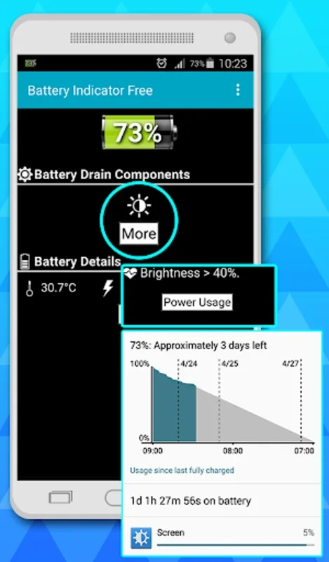 Battery Indicator Free for Android - Monitor and Optimize Battery Life