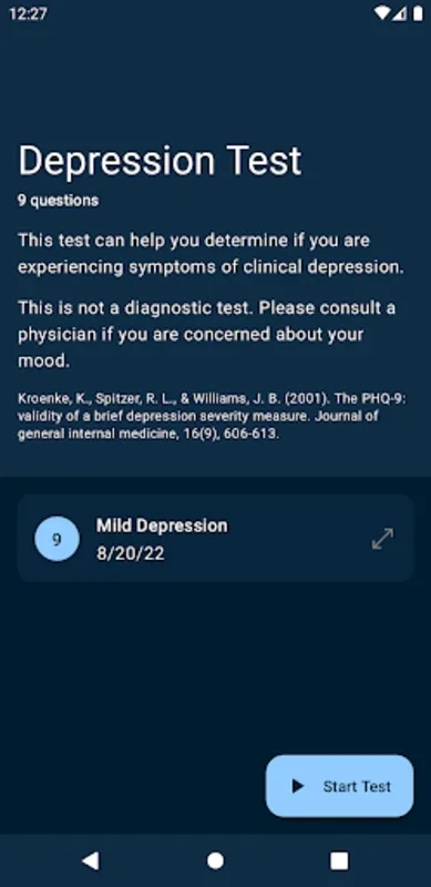 Depression Test for Android: Assess Your Mental Health