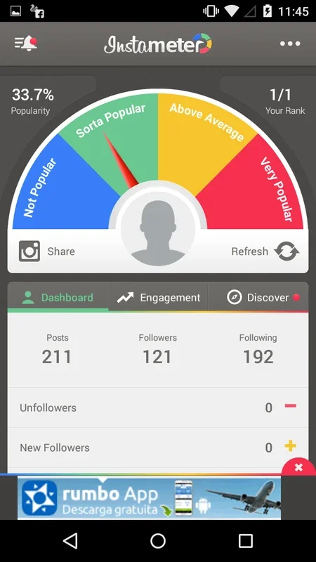 FollowMeter for Android - Track Instagram Popularity