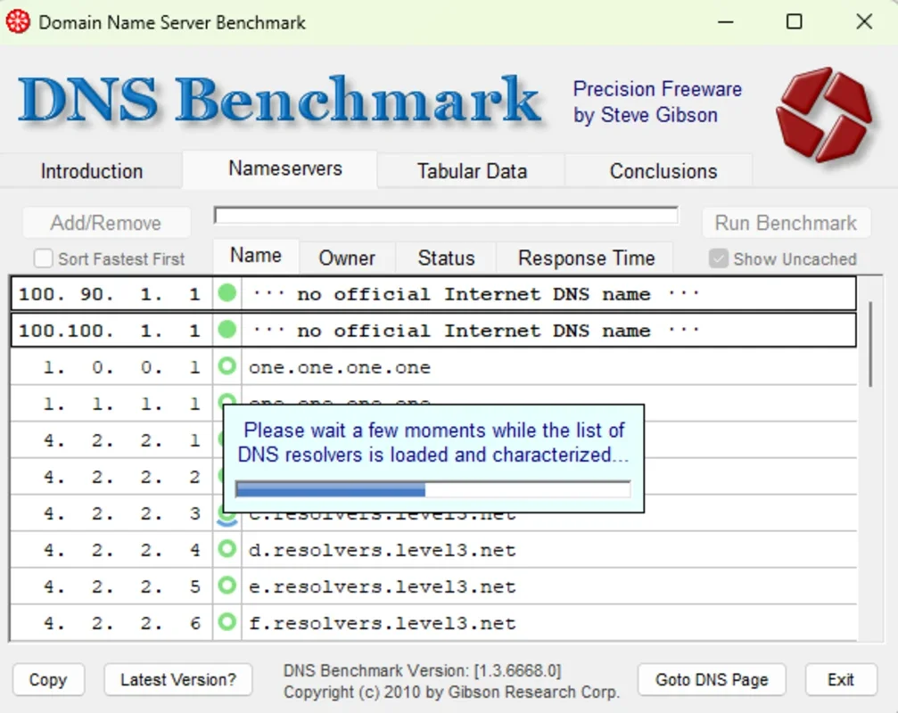 DNS Benchmark for Windows - Free Download from AppHuts