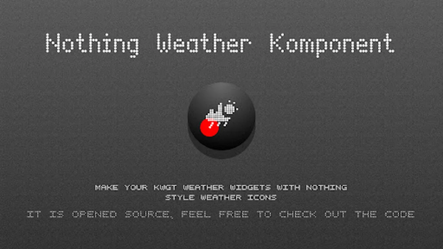 Nothing Weather Komponent for Android - Customize Your Home Screen